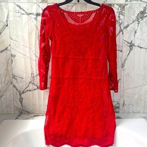 Beautiful Red lace dress in XS from Express